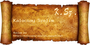 Kalocsay Szelim névjegykártya